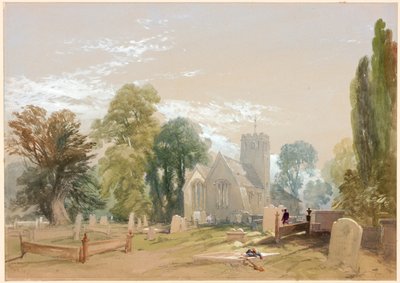 De kerk en het kerkhof, Chesters door Thomas Miles II Richardson